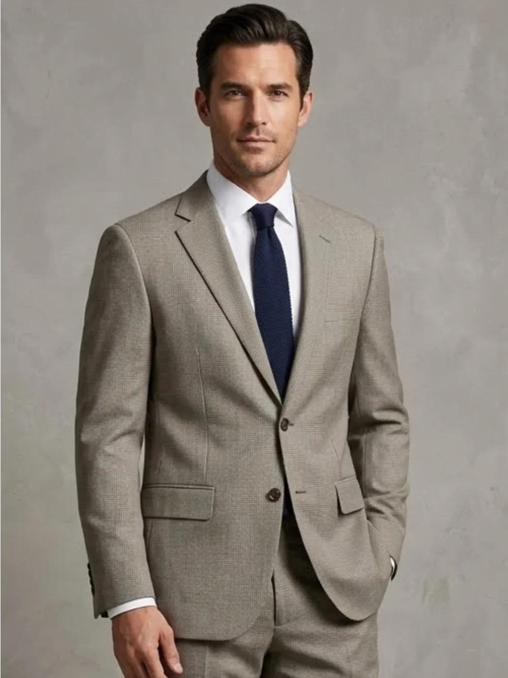 Jos. A. Bank Grey Silk Wool Blend 2-Button Sport Coat Blazer 43R